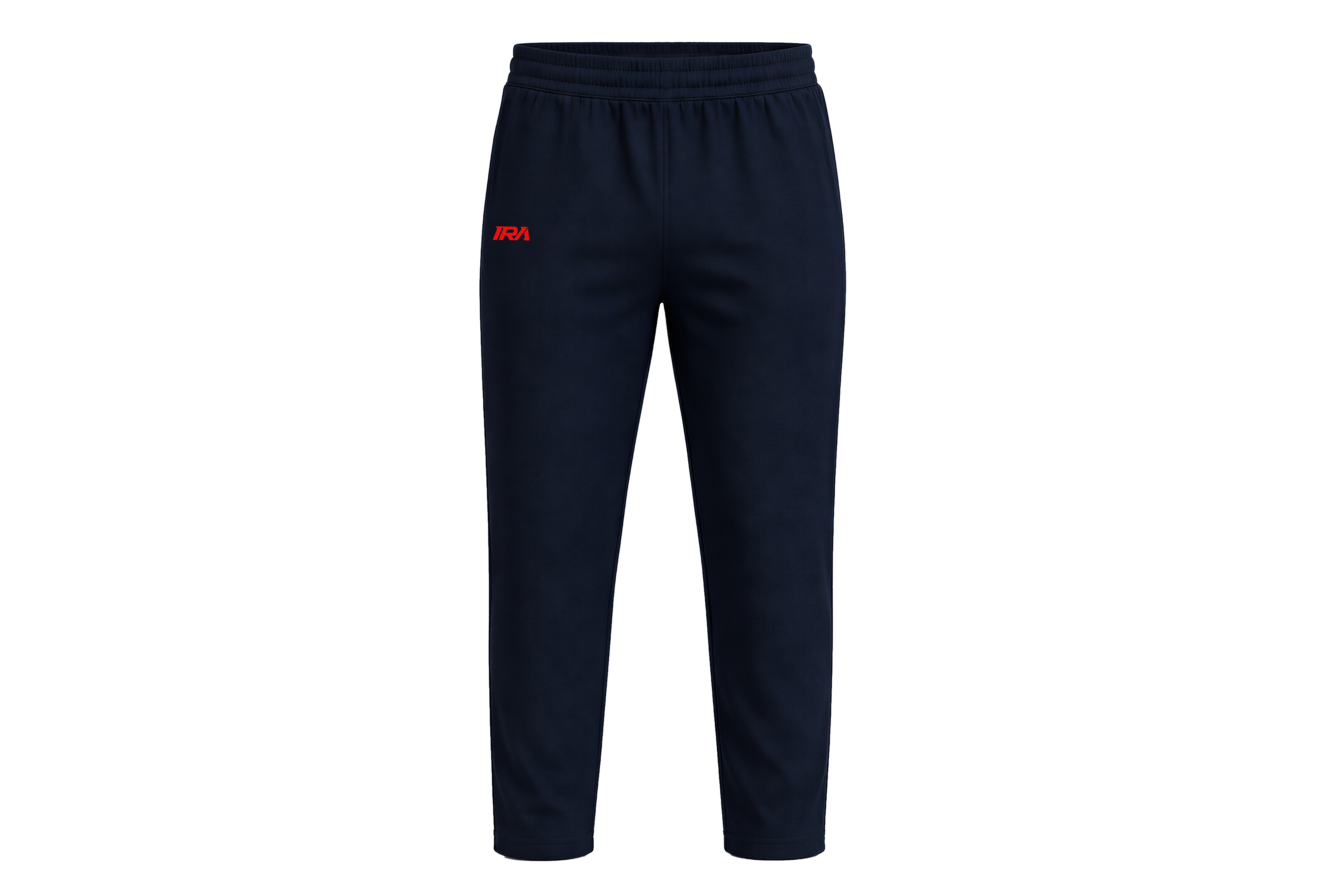 Navy mesh panel cricket trouser, front view
